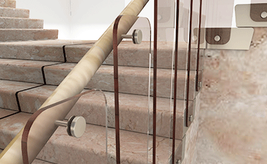 产品展示：不锈钢木纹楼梯护手